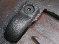 A detail of the wood stove