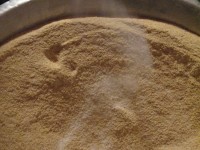 adding a bit of salt | making trahana in zagori